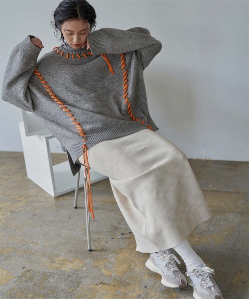 「miette」 長袖ニット FREE ブラック レディース_画像9