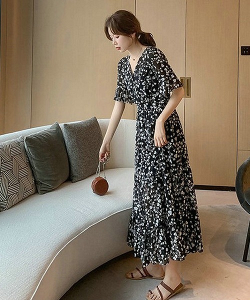「LUGG NAGG」 半袖ワンピース M グリーン レディース_画像7