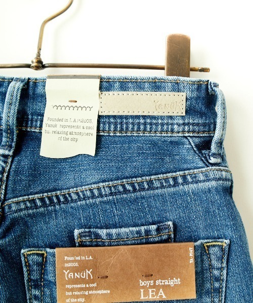 「YANUK」 デニムパンツ 22 ライトインディゴブルー レディース_画像3