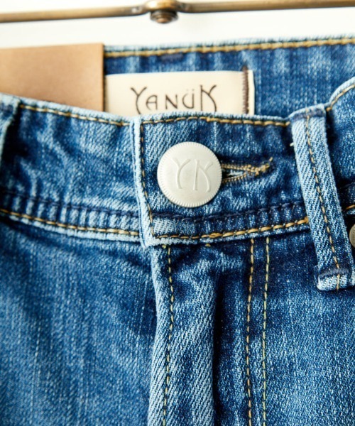 「YANUK」 デニムパンツ 22 ライトインディゴブルー レディース_画像9