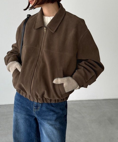 「CANAL JEAN」 「El mar」ブルゾン ONE SIZE ブラウン レディースの画像