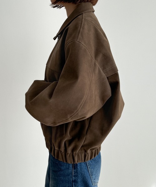 「CANAL JEAN」 「El mar」ブルゾン ONE SIZE ブラウン レディースの画像