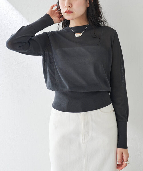 「Whim Gazette」 長袖ニット FREE ピンク レディースの画像