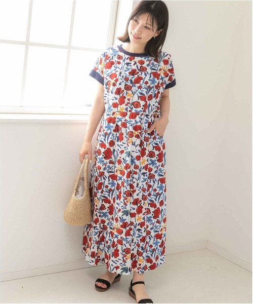 「PREFERIR」 半袖ワンピース MEDIUM グリーン レディース_画像5