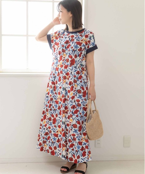 「PREFERIR」 半袖ワンピース MEDIUM グリーン レディース_画像7