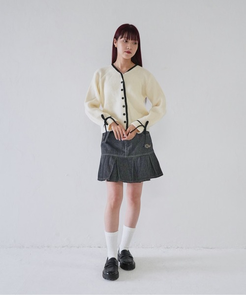「Uenui」 ニットカーディガン FREE グレー レディース_画像3