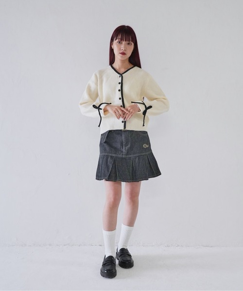 「Uenui」 ニットカーディガン FREE グレー レディース_画像5