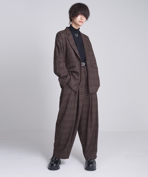 ADRERテーラードジャケット ワイドパンツ セット ADRER（アドラー） テーラードジャケット X-SMALL ブラック メンズ