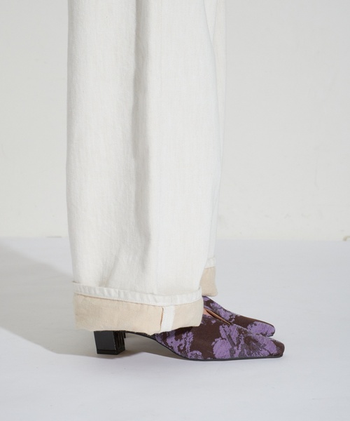「GRISE」 ヒールサンダル 23.5cm アイボリー レディース_画像9