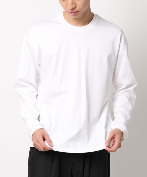 AOYAMA tシャツ 形態安定ロングTシャツ「COOL CONTACT」「＃すご」「綿