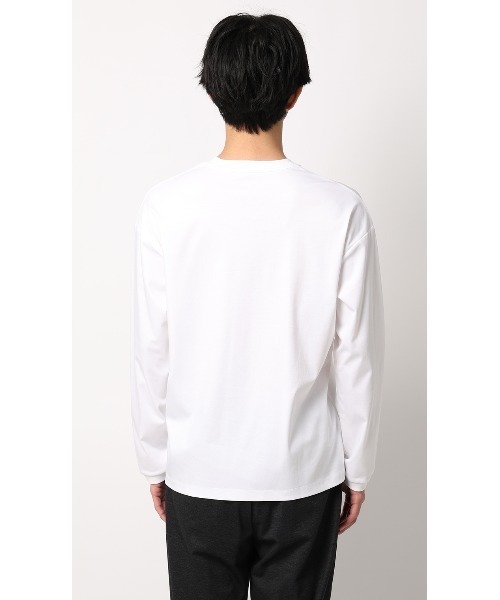 新品未使用 チャコット メンズ長袖トップス 白 M-L日本製 AOYAMA tシャツ 形態安定ロングTシャツ「COOL CONTACT」「＃すご」「綿