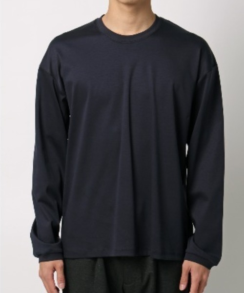 あ*.様 BEDROCK スカルデザイン 片袖プリント長袖カットソー ifラルク AOYAMA tシャツ 形態安定ロングTシャツ「COOL CONTACT」「＃すご」「綿
