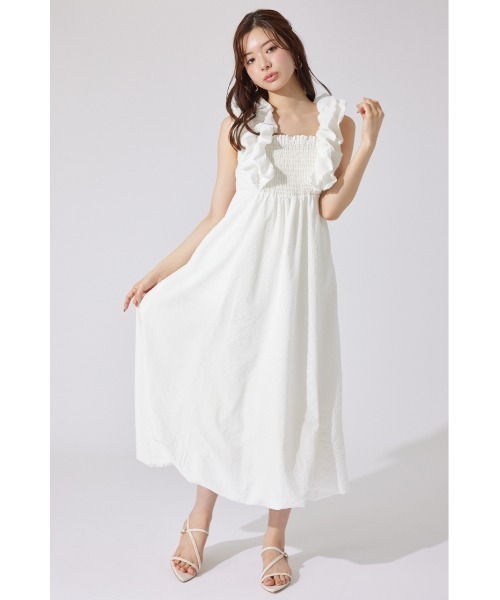「rienda」 ノースリーブワンピース MEDIUM レッド レディース_画像2