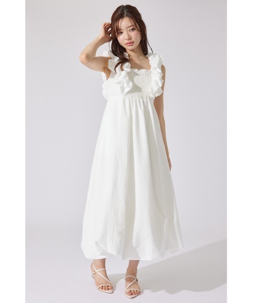 「rienda」 ノースリーブワンピース MEDIUM レッド レディース_画像3