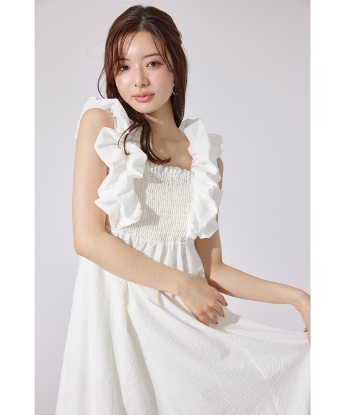 「rienda」 ノースリーブワンピース MEDIUM レッド レディース_画像5