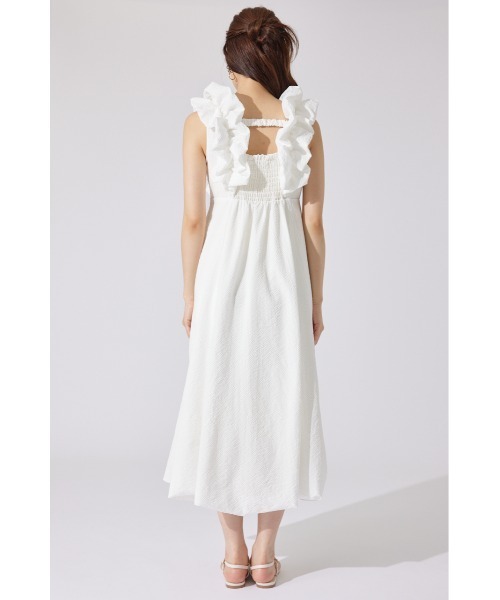 「rienda」 ノースリーブワンピース MEDIUM レッド レディース_画像9