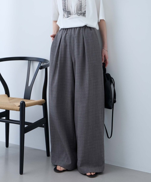 Aunely パンツ 「Aunely」すぐサラ リネンタッチ ひんやり コクーン