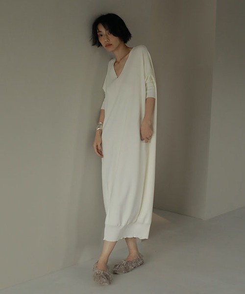 「ETRE TOKYO」 ニットワンピース FREE ホワイト レディース_画像4