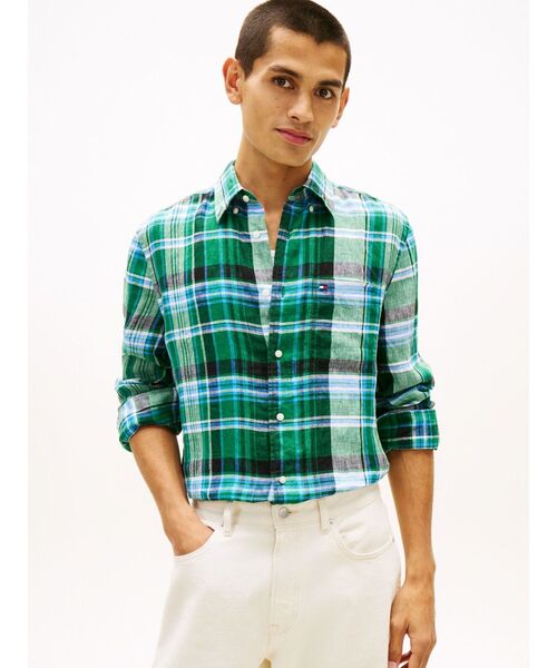 TOMMY HILFIGER（トミー・ヒルフィガー） シャツ リネンサマーマドラス