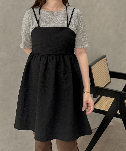 「apres jour clair」 キャミソールワンピース X-LARGE アイボリー レディース_画像3