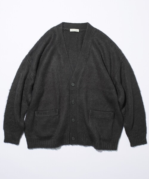 「FREAK'S STORE」 ニットカーディガン MEDIUM オリーブ メンズ_画像3