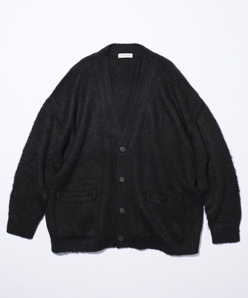 「FREAK'S STORE」 ニットカーディガン MEDIUM オリーブ メンズ_画像4