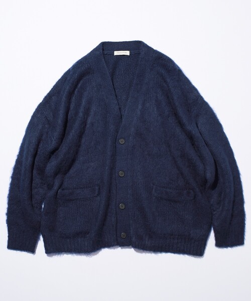 「FREAK'S STORE」 ニットカーディガン MEDIUM オリーブ メンズ_画像6