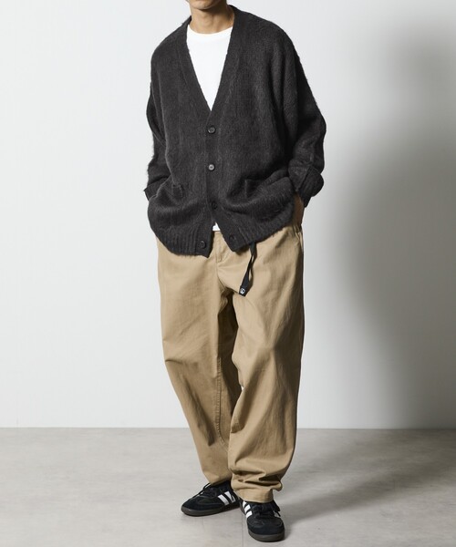 「FREAK'S STORE」 ニットカーディガン MEDIUM オリーブ メンズ_画像7