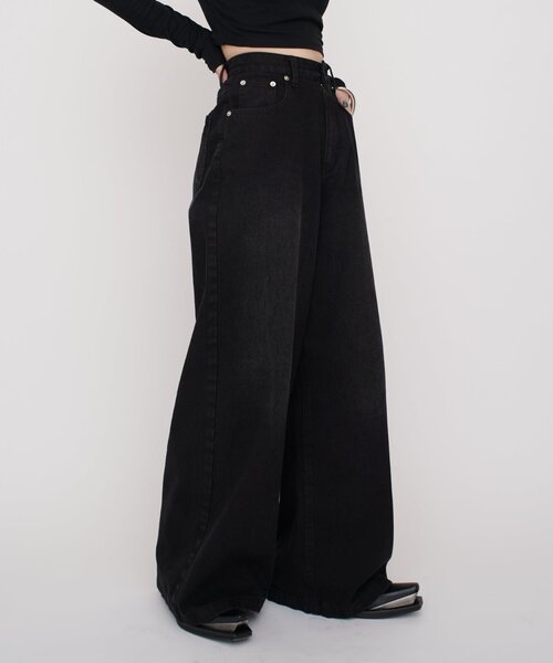 「Lui's」 デニムパンツ S グレー レディース_2