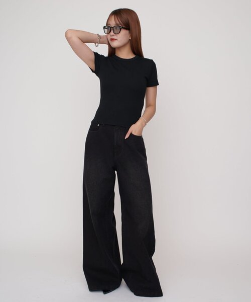 「Lui's」 デニムパンツ S グレー レディース_9