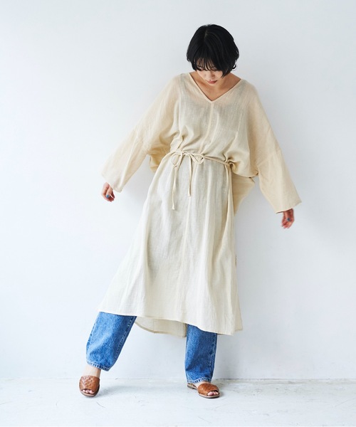 「AIC.」 長袖ワンピース MEDIUM ブラック レディース_画像5