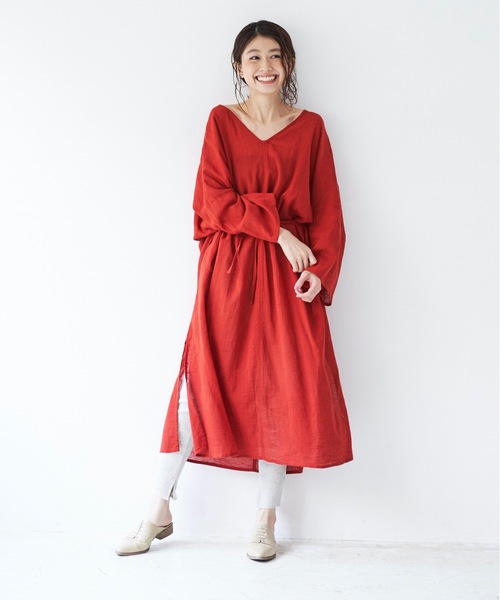 「AIC.」 長袖ワンピース MEDIUM ブラック レディース_画像7