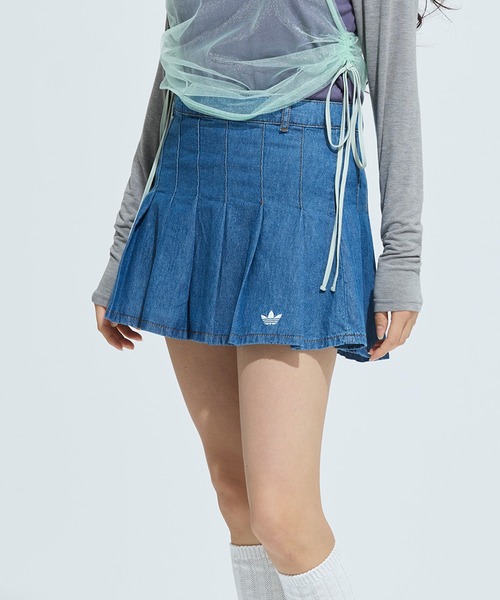 adidas（アディダス） デニムスカート DENIM PLEATED SKIRT