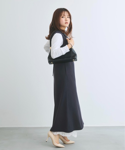 COHINA（コヒナ） ワンピース トリアセリネンライクジレワンピース