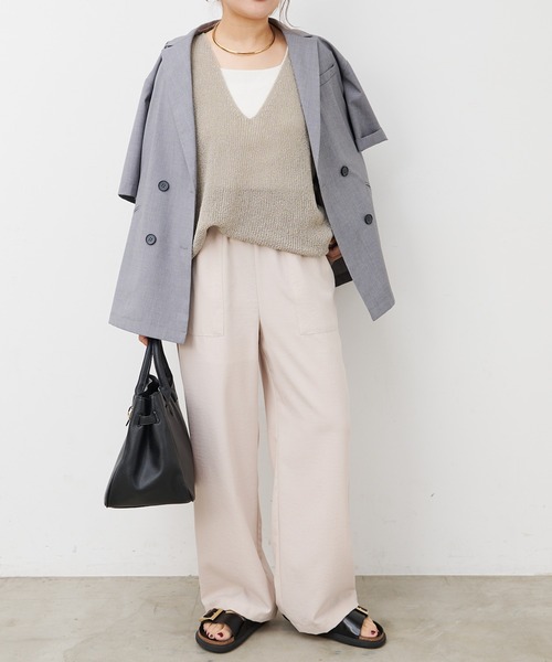 ベスト ジレ テープヤーンベスト レディースの画像