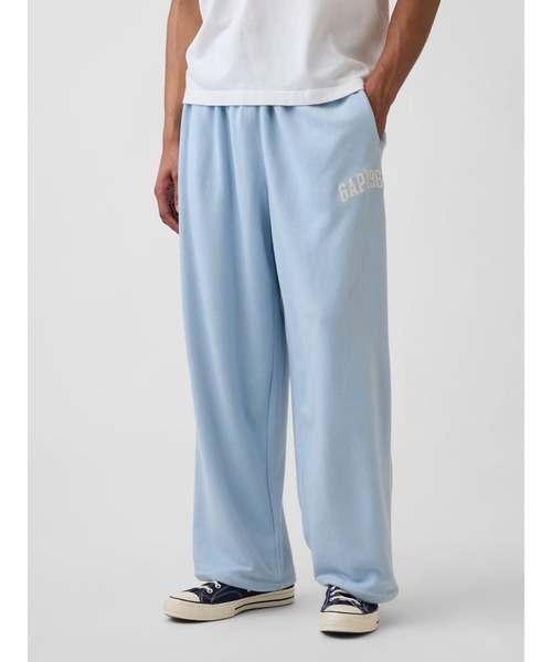 ワイドパンツ スウェットパンツ ジャージ フレンチテリー バギー GAP1969ロゴ スウェットパンツ メンズ レディースの画像