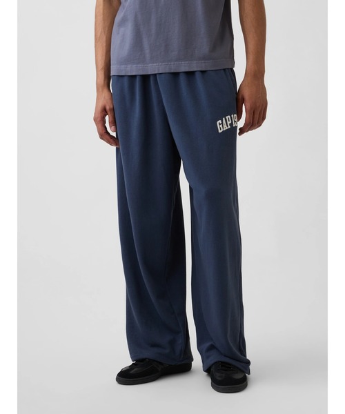 ワイドパンツ スウェットパンツ ジャージ フレンチテリー バギー GAP1969ロゴ スウェットパンツ メンズ レディースの画像