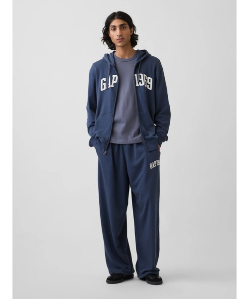 ワイドパンツ スウェットパンツ ジャージ フレンチテリー バギー GAP1969ロゴ スウェットパンツ メンズ レディースの画像