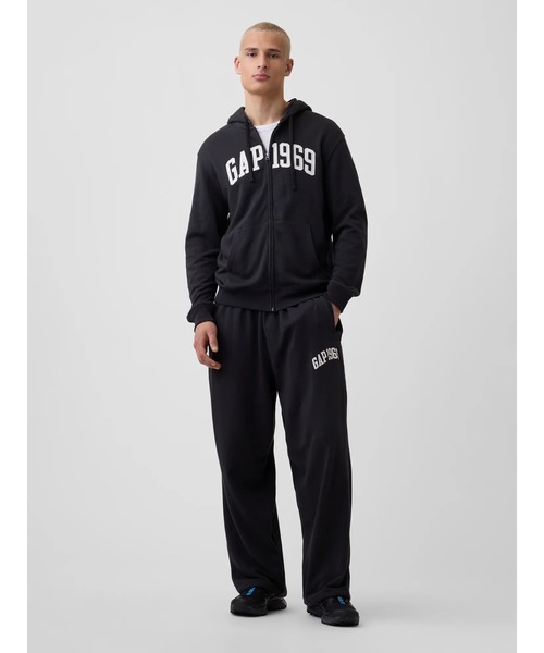 ワイドパンツ スウェットパンツ ジャージ フレンチテリー バギー GAP1969ロゴ スウェットパンツ メンズ レディースの画像