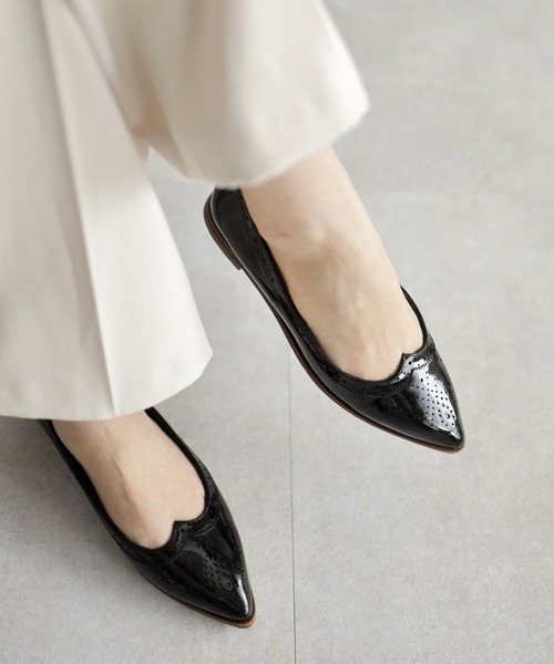 「SESTO」 フラットパンプス 24.5cm ブラック レディース_画像7
