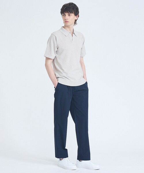 ABAHOUSE GRAY ポロシャツ ブークレー スキッパーポロシャツ メンズ