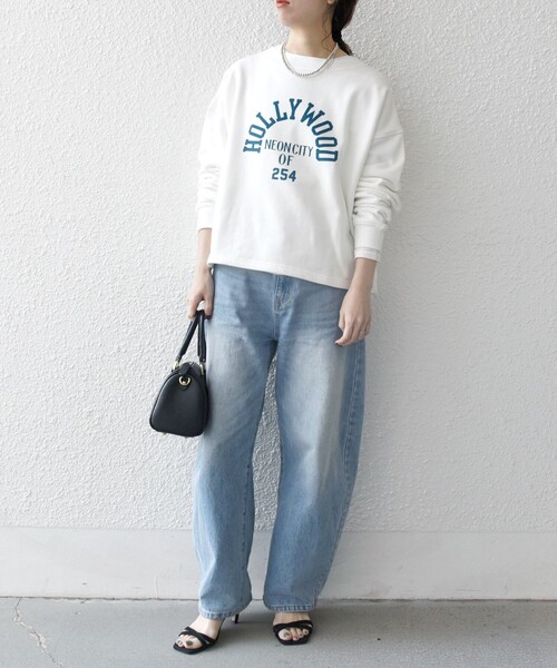「SHIPS any」 「THEKNiTS」スウェットカットソー ONE SIZE ベージュ レディース_画像2