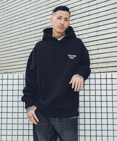 「Subciety」 プルオーバーパーカー MEDIUM ブラック メンズ_画像9