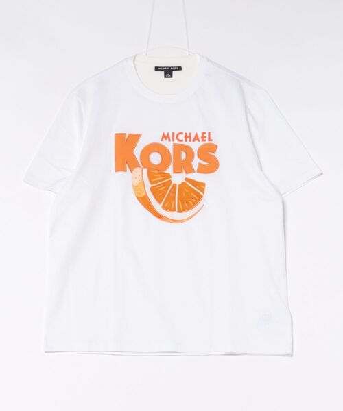 MICHAEL KORS（マイケルコース） tシャツ MK オレンジ Tシャツ メンズ