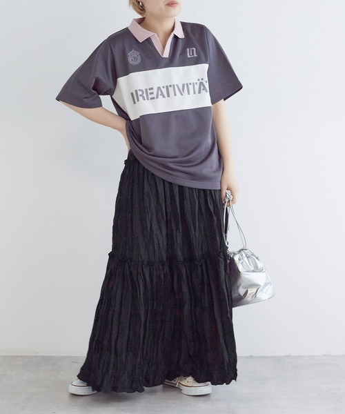 「w closet」 キャミソールワンピース FREE ブルー レディース_画像3
