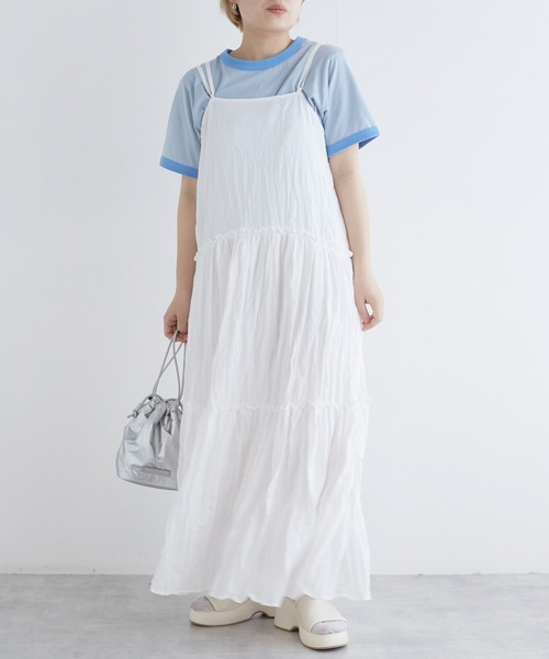 「w closet」 キャミソールワンピース FREE ブルー レディース_画像5