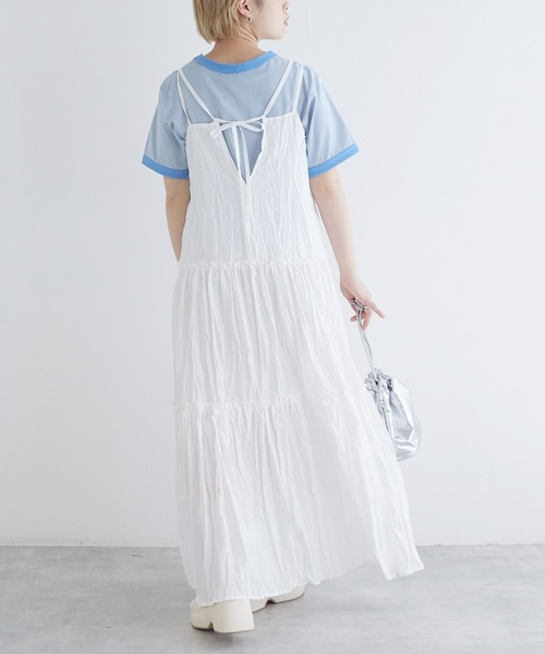 「w closet」 キャミソールワンピース FREE ブルー レディース_画像7