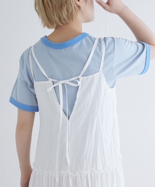 「w closet」 キャミソールワンピース FREE ブルー レディース_画像8