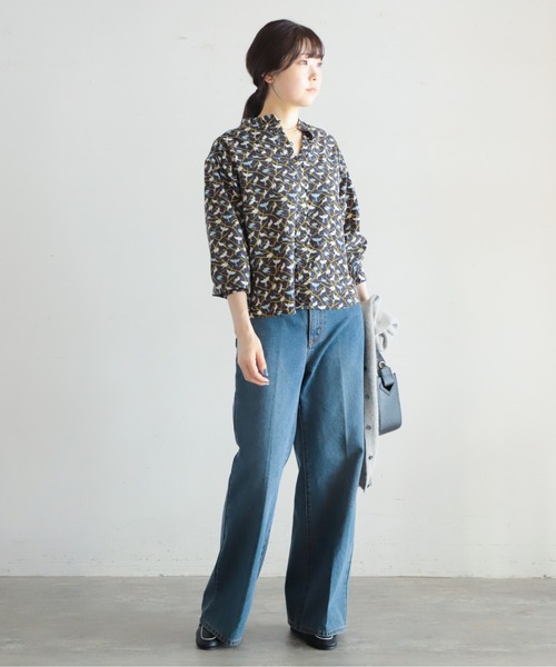 「NOMBRE IMPAIR」 長袖ブラウス FREE ブルー レディース_画像3