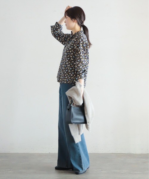 「NOMBRE IMPAIR」 長袖ブラウス FREE ブルー レディース_画像6
